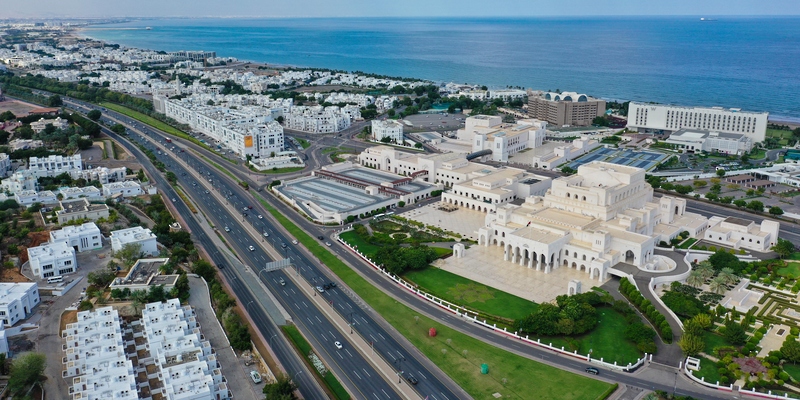 Aerial view of Royal Opera House Muscat