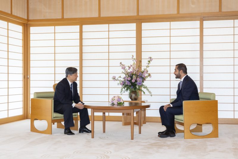 إمبراطور اليابان يستقبل سُموَّ السّيد ذي يزن بن هيثم