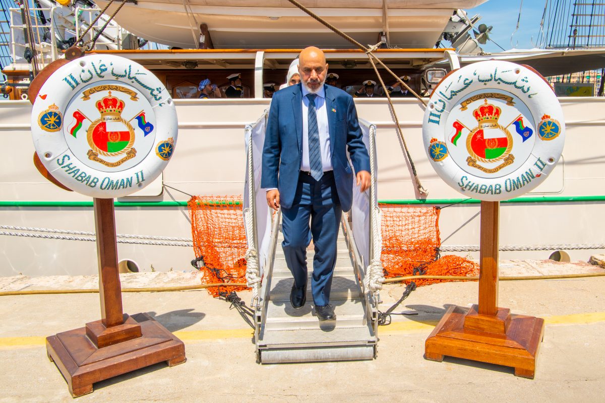 Italy: Shabab Oman II Docks in Civitavecchia