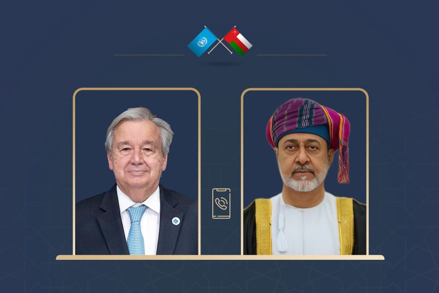 جلالةُ السُّلطان المُعظّم يتلقّى اتصالًا هاتفيًّا من الأمين العام للأمم المتحدة